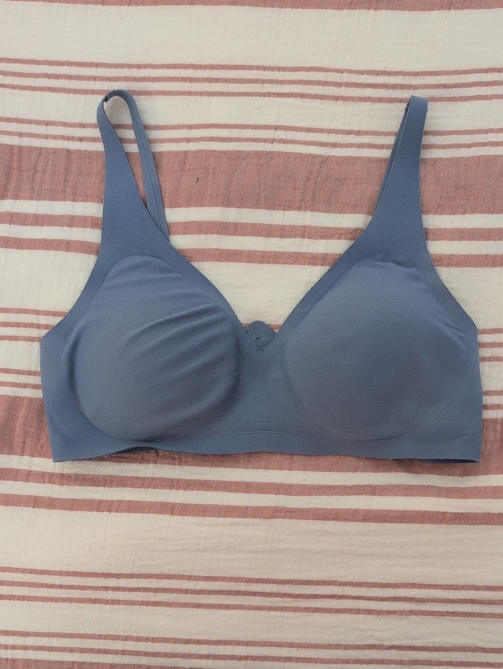 knix Revolution V Neck Seamless Bra Dusty Blue S+